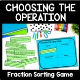 Operations with Fractions Vocabulary Hands on Activity, 5t