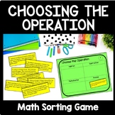 Identifying All Operations in One Step Word Problems Math 