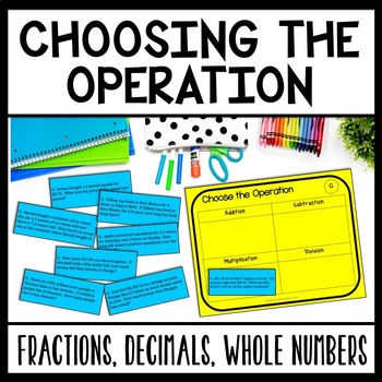 Preview of Identifying All Operations in One Step Word Problems Single Step Math Strategies