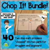 Two Step Word Problems Chopped in Two Parts for Strugglers