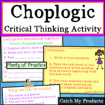 Preview of Critical Thinking Activities : Choplogic for the PROMETHEAN Board