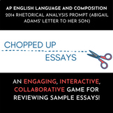 Chopped Up Essays: AP Lang 2014 Rhetorical Analysis FRQ (A