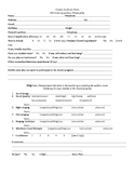 Choral Audition Form
