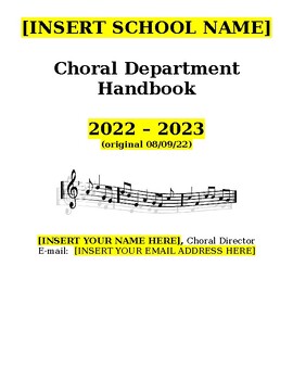 Preview of Choral / Chorus Department Handbook