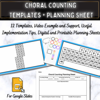 Preview of Choral Counting Templates and Planning Sheets - Digital and PDF - Editable