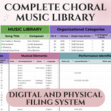 Choral Music Library Google Sheet and Physical Filing Syst