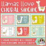Choral Vowel IPA Posters - Llamas & Cacti Music Classroom Decor