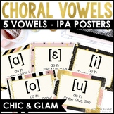 Choral Vowel Sounds IPA Posters for Choir - Chic & Glam Mu