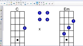 Preview of Chords for Ukulele on Smart Board