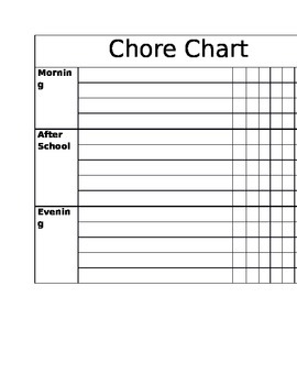 Preview of Chore Chart