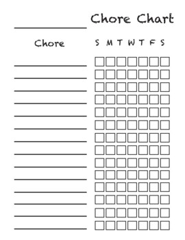 Chore Chart by Shannon Lang | Teachers Pay Teachers