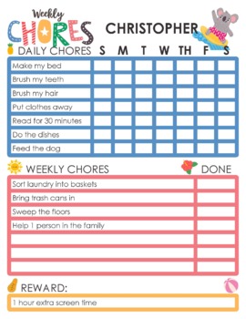 Printable Chore and Routine Charts for Kids – The Savvy Sparrow