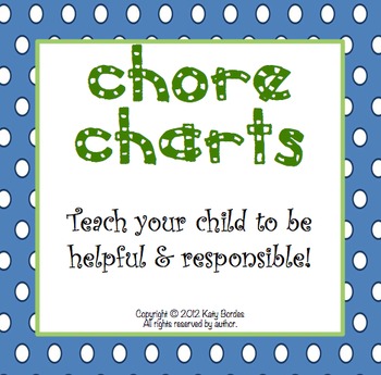 Chore Charts by The Posh Paperclip | Teachers Pay Teachers