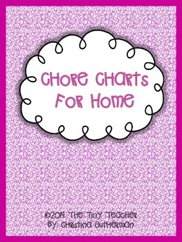 Chore Charts Home/classroom by The Tiny Teacher | TpT