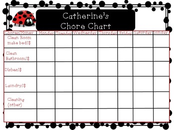 Chore Chart Incentives