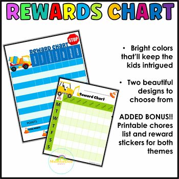 Preview of Chore and Reward Charts - Chores, Manners, and Responsibility for Boys