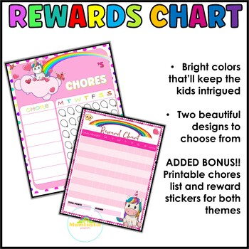 Preview of Chore and Reward Charts - Chores, Manners, and Responsibility for Girls