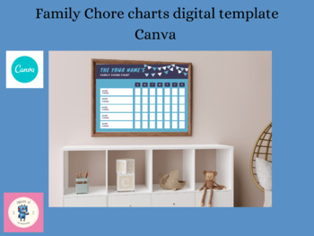 Preview of Chore or Reward Charts| Canva Templates 5pk editable