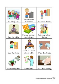 Chores Chart for Preschool Kids by Lesedi Educational Materials | TPT