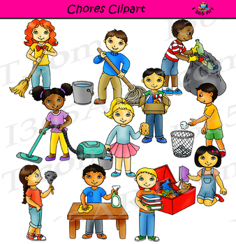 Preview of Chores Clipart - Cleaning The Classroom