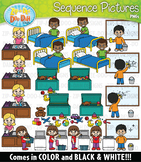 Chores Sequence Action Pictures Clipart {Zip-A-Dee-Doo-Dah