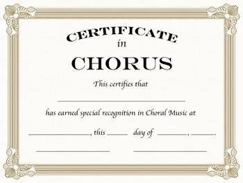 choir certificate template