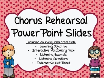 Preview of CHORUS CLASS STARTER SLIDES- A SIMPLE AND EFFECTIVE WAY TO STRUCTURE EVERY CLASS