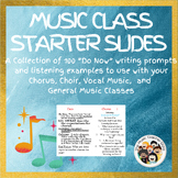 CHORUS CLASS STARTER SLIDES- A SIMPLE AND EFFECTIVE WAY TO