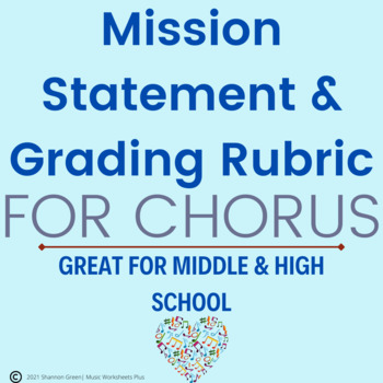 Preview of Chorus Classroom Grading Rubric for School Year - Music Teacher Resource