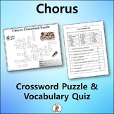 Chorus Crossword & Vocabulary Quiz