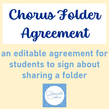 Preview of Chorus Folder Agreement - Editable