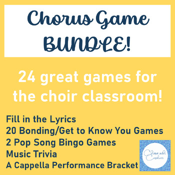 Preview of Chorus Team Building Activities and Music Games - BUNDLE!