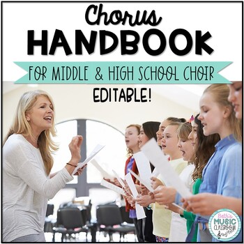 Preview of Choir Handbook for Middle School and High School - EDITABLE!