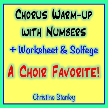 Preview of Chorus Warm-up With Numbers  ♫ 15453525 ... etc. ♫ Student Sheet Music Worksheet