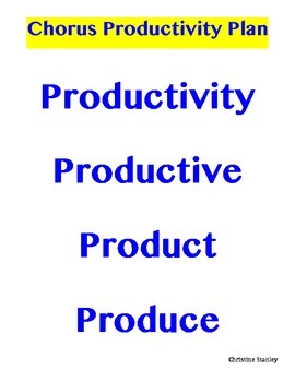 Preview of Chorus Productivity Plan Poster