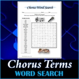 Chorus Terms Word Search Puzzle