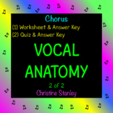 VOCAL ANATOMY (2 of 2) WORKSHEET - Includes worksheet, qui