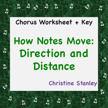 Preview of How Notes Move Music Worksheet ♫  Direction and Distance (+ Answer Key)