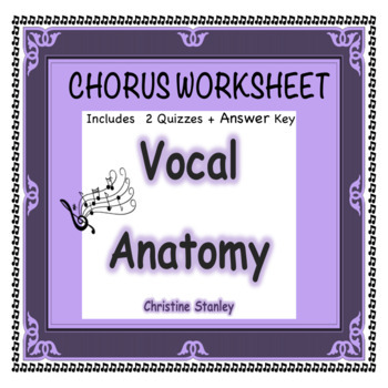 Preview of VOCAL ANATOMY (1 of 2) WORKSHEET & TWO QUIZZES ♫ Plus Answer Key