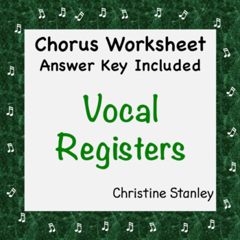 Preview of Vocal Registers Chorus Worksheet