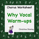Why Vocal Warm-ups Chorus Worksheet  + Answer Key