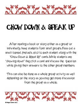 Preview of Chow Down & Speak Up