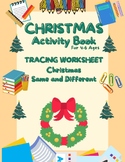 Chrıstmas Activity Book Tracing Worksheet