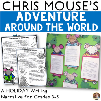 Preview of Chris Mouse: Christmas Around the World Writing Activity for Grades 3-5