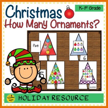 Preview of Chrismtas Counting Games:  How Many Ornaments On The Christmas Tree?