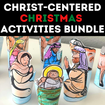 Preview of Christ Centered Christmas Advent Activities Bundle - Calendar Devotional Cards