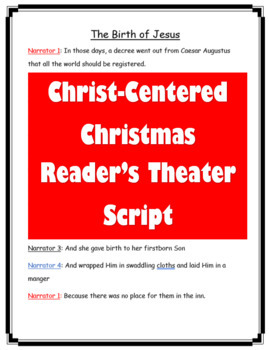 Preview of Christ-Centered Christmas Reader's Theater Script (Luke 2)