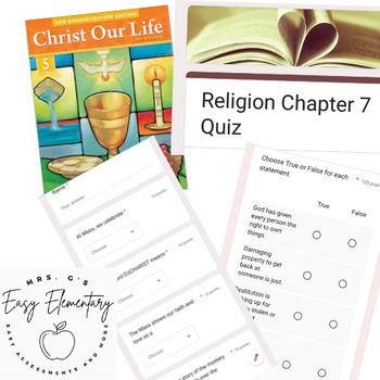 Preview of Christ Our Life Grade 5 Digital Quizzes
