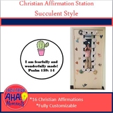 Christian Affirmation Station_ Succulent Theme