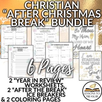 Preview of Christian "After Christmas Break" Bundle, New Years